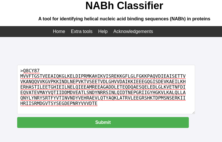 Input Sequence Example